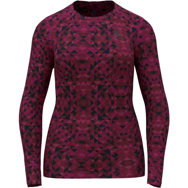 Odlo Active Warm ECO Graphic Bl Top Crew Neck L/s W Damen Funktionsunterhemd 1