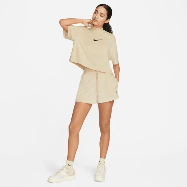 Nike W NSW Mock SS Tee Terry MS Damen T-Shirt 3